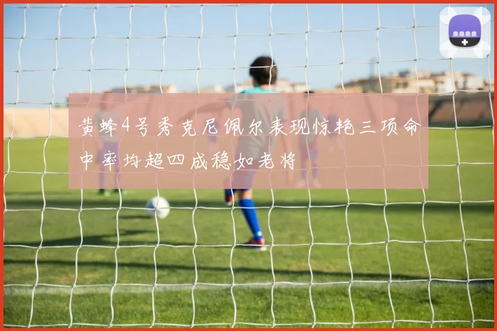 黄蜂4号秀克尼佩尔表现惊艳三项命中率均超四成稳如老将